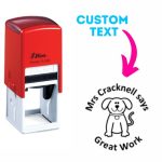 Shiny Teacher Stamps 32X32MM Dog