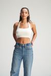 Square Neck Halter - White