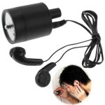 Powerful Audio Wiretap Listen Device Fold Ear Amplifier Wall Door Eavesdropping Surveillance With Earphone Black