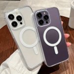 Magnetic Transparent Mobile Phone Case Supports Wireless Charging Durable - Suitable For Iphone 15 14 13 12 11 Promax - Mobile P
