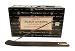 Govinda Incense Stick Holder Bundle With Satya Bangalore Bng Incense Sticks - 12 Boxes X 15 Grams Black Champa