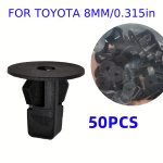 50PCS 8MM Fender Liner Screw Grommet Fastener Rivet Push Clips Retainer For Toyota Car Fastener Clips Tools Removal Tool Kits K5