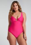 Naples U Wire Shaping Swimsuit - Hot Pink