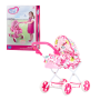 Doll Stroller Pram And Baby Bag Set - Pretend Play Toys For Girls