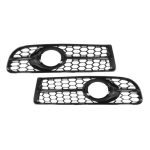 1PAIR Car Front Bumper Fog Light Grille Compatible With Audi A4 B7 S4 B7 A4 S-line 2005-2008 Honeycomb Mesh Fog Lamp Grill Cover