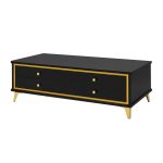 Modern Black & Gold 4-DRAWER Coffee Table MWCT958