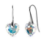 DESTINY Heart Aroura Borealis Earrings With Swarovski Crystals