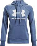 Women's Ua Rival Fleece Logo Hoodie - Mineral Blue WHITE-470 XS