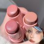 Cream Blush Stick With Low Saturation And Smooth Vitality Waterproof Three-dimensional Brightening Skin Tone As A Base Enhancing Color Rouge Soft Fog And Matte