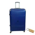Smte Durable Elegance: Suitcase Small 55CM With Smte Keyring 1 Piece Light Blue With Keychain