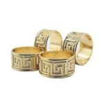 4 Piece Gold Versace Napkin Ring SGN799
