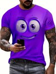 Men's Eye Graphic Print T-Shirt Casual Short Sleeve Crew Neck Tee Men's Clothing For Summer Outdoor