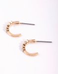 Goldair Gold Micro Diamante Hoop Earrings