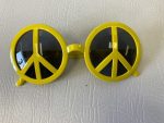 60S Hippie Yellow Glasses
