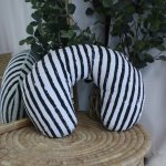 Feeding Pillow Cover Black And White Striped