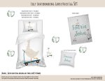 Kids Duvet Set Silly Skateboarding Goose Duck Egg