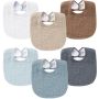 Konssy 6-PACK Muslin Baby Bibs For Boys & Girls Soft Cotton Absorbent Bandana Drool Bibs For Drooling & Teething