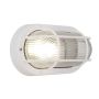 Eurolux - Small Oval Plastic Bulkhead With Grid White 60W