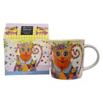 Maxwell & Williams Maxwell And Williams Kaleidoscope Ceramic Mug Cat 9CM