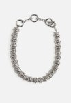 Studio: Short Rhinestone-ornament Necklace - Silver