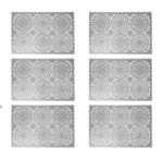 Pvc Placemats - Silver Grey - 6 Pack