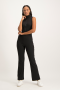 Melissa Ribb Sleeveless Jumpsuit - Black - S