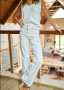 High Waisted Wide Leg Cargo Jeans In White - XL / White