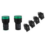 4X 12V 35A Car Truck Boat Fog Light Rocker Switch 4PIN Black