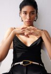 Cowl-neck Strappy Top - Black