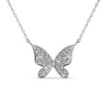 The Destiny Butterfly Hope Necklace With Swarovski Crystals - White