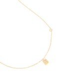 Waterproof Gold Plated Stainless Steel Cubic Zirconia Lock & Key Necklace