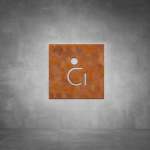 Wheelchair Sign D03 - Rust - Powder Coated Aluminum