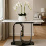 Golden & White Marble Console Table