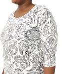 Ladies Printed Anglaise Tunic - 60 Blk stone