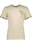 African Print T-Shirt - L Brown