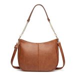 Brass Tacks Leathercraft Everyday Shoulder Handbag For Women Medium Tote Hobo Bag With Adjustable Strap A4 Crossbody Purse For W