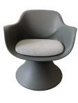 Lotus Chair Polypropylene With Upholstered Seat - Pink