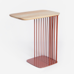 Emerging Creatives Spine Couch Table Oxide Red + Wood
