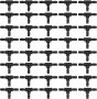 40PCS Irrigation Fitting Barbed Connector Tube Tee For 8 / 12MM Drip
