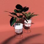 Outdoor Oromo Planter Tall - Coral Ferrograin