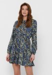 Jacqueline De Yong Mia Long Sleeve Short Dress - Night Sky Abstract Floral
