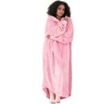 Pink Oversized Floor-length Body Blanket Hoodie