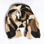 Multi Half Circle Print Scarf - Mocha Free