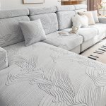 1PC Polar Fleece Mountain And River Pattern Sofa Slipcover Four Seasons Universal Elastic Sofa Cover Living Room Protective Couc