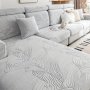 1PC Polar Fleece Mountain And River Pattern Sofa Slipcover Four Seasons Universal Elastic Sofa Cover Living Room Protective Couch Cover Pet Protective Cover Office