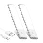 Under Cabinet Lighting Wireless 2 Pack LED Closet Lights Motion Sensor Light Indoor Rechargeable Battery Operated Stick On Under Counter Lights For K