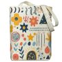Itgowisa Canvas Tote Bag For Women Canvas Tote Bag With Zipper Colorful Aesthetic Tote Bag Sturdy Shoulder Book Tote Bag Cute Canvas Bag Handles P