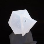 Ghost White Silicone Mould Clear Polygon Dice 37X38X46MM