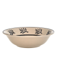 Hand Painted Leaf Ceramic Dinner Plate - None Black