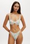 Cotton On Micro Tanga Brazilian Bikini Bottom - Gina Floral